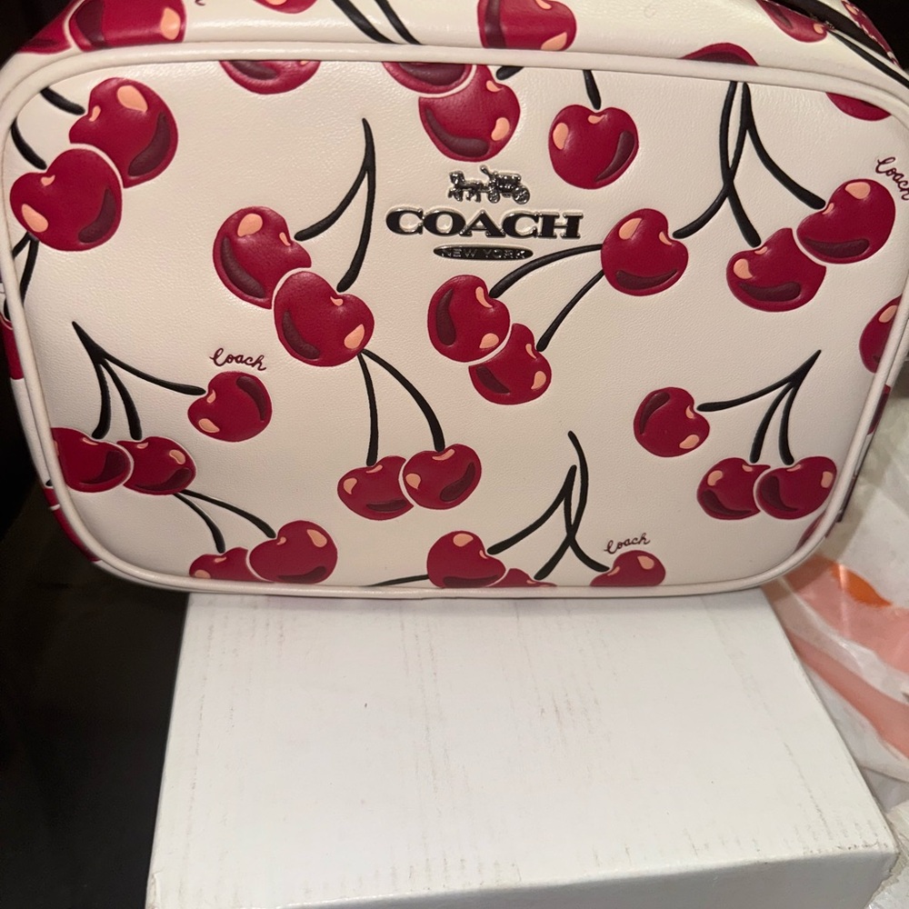 Coach Cherry Print Cream Crossbody Bag Set - Picture 4 of 4